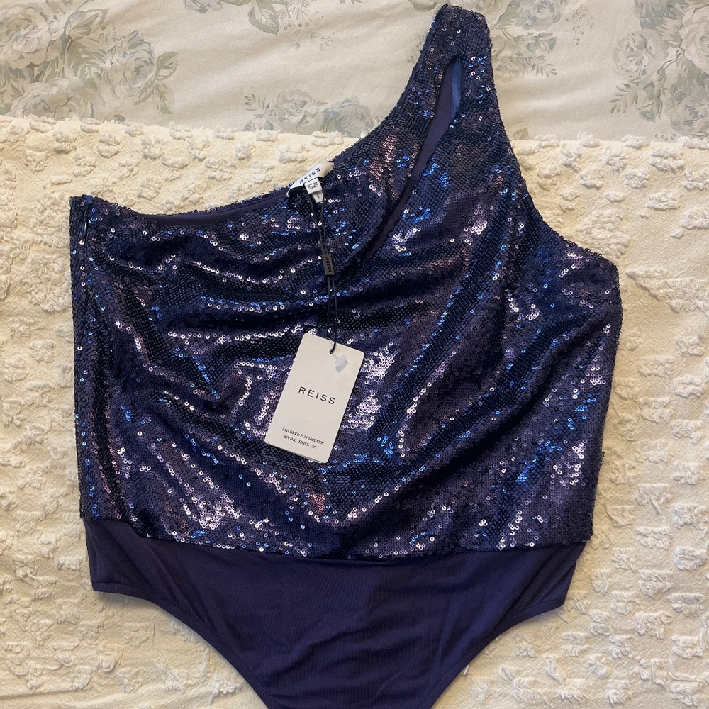 Reiss Sequin Bodysuit NWT